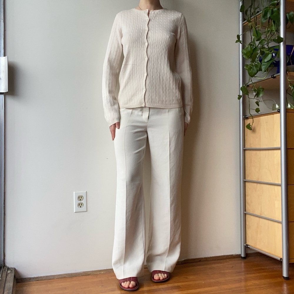 Jones sport cream cotton button up vintage cardigan